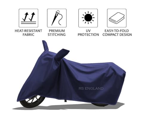 Image of All Season Protection Bike Cover for Hero Xtreme 125 R BS6 Bike Cover with Water-Resistant and Dust Proof Premium 190T Fabric Entire Navy