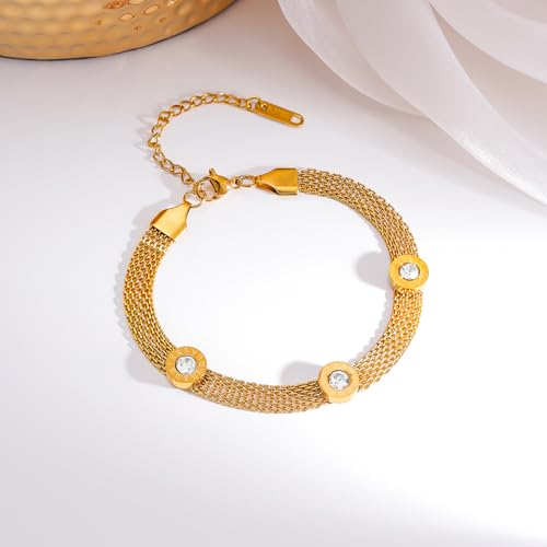 Image of Rubans Demi Fine Stainless Steel Bracelet Waterproof Gift for Women & Girls