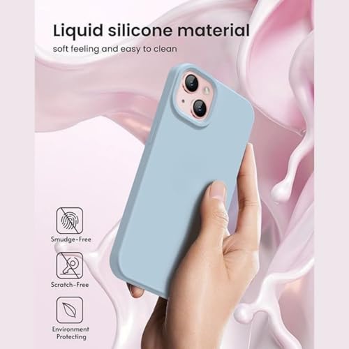 Image of Premium Liquid Silicone Case for iPhone 11 - Slim Full Body Protective Back Cover with Soft Microfiber Lining, Anti-Slip Grip Scratch Resistant Phone Case(Blue)