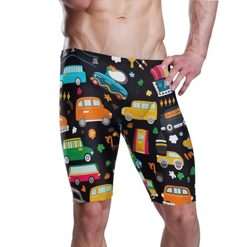 Toy Car Taxi Men's Swim Jammers Racing & Training Swimsuit Fast, Flexible,Comfortable XXXL B0400257