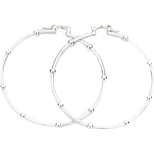 14k White Gold Filled Hoop Pin Catch Earrings