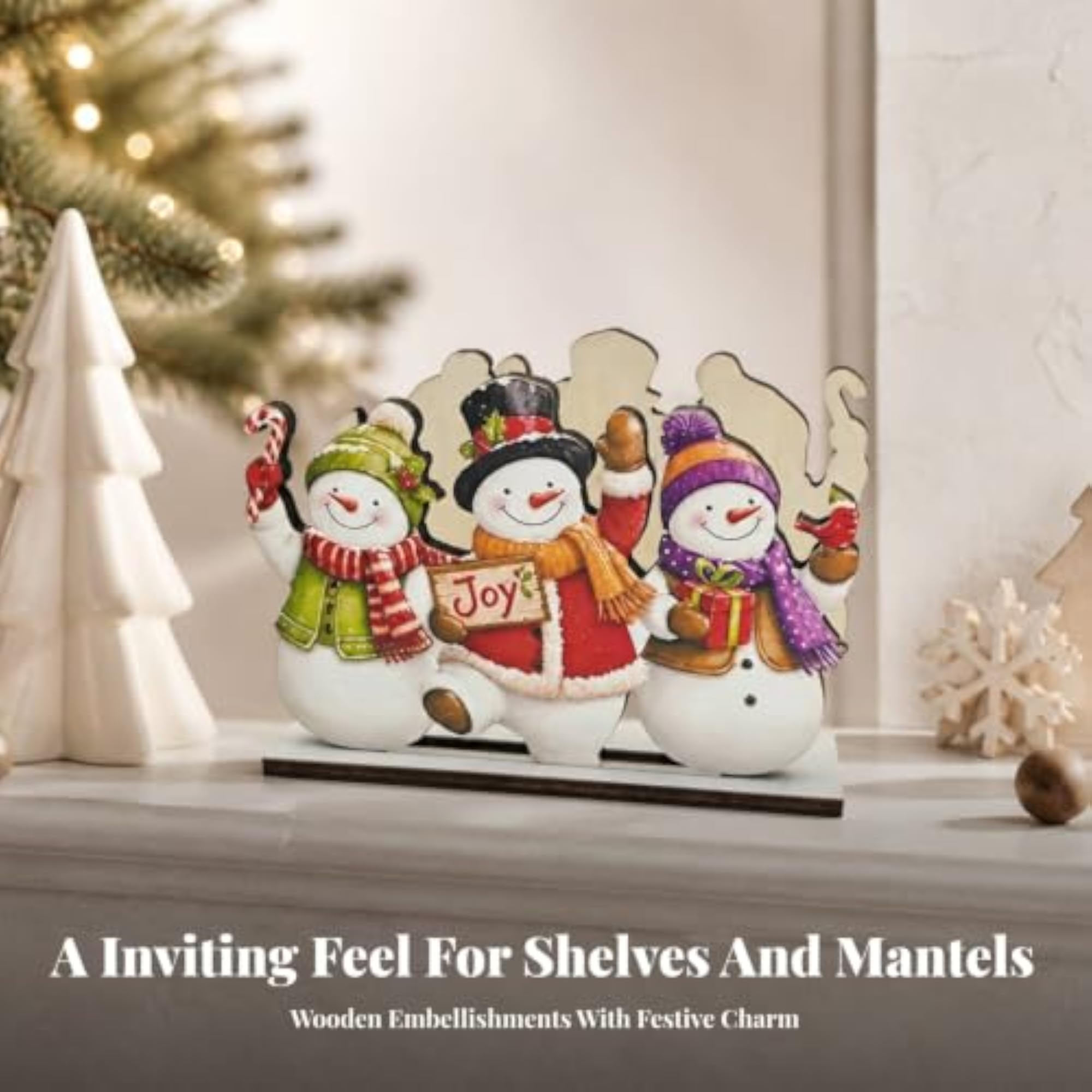 Decorative Tabletop Tissue Holder with Artwork for Home Decor