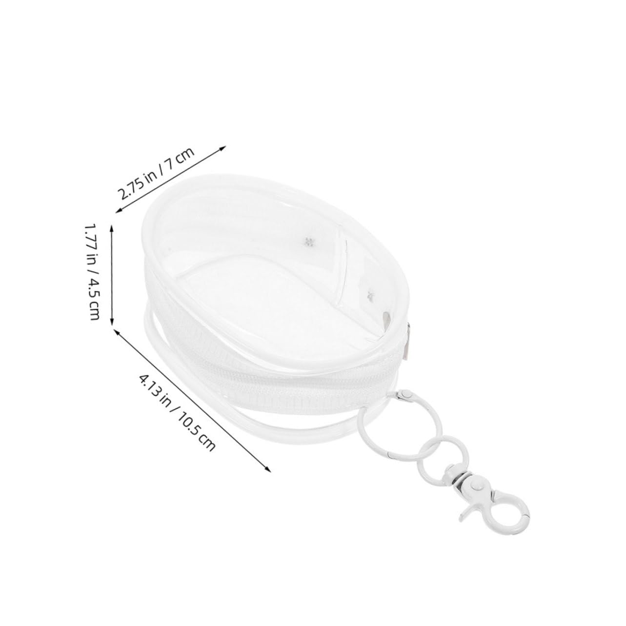 DOITOOL Transparent Doll Carrier Bag with Zipper Mini Figure Display Case for Showcasing Dolls Keychain Pouch for Collectors and Students Stylish Storage and Display