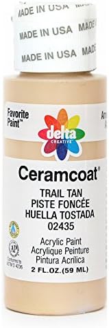 Delta Creative Ceramcoat Acrylic Paint in Assorted Colors (2 oz), 2435, Trail Tan