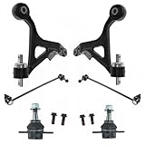 TRQ Front Suspension Kit Ball Joint Control Arm Sway Bar Stabilizer Link Compatible with 2007-2009 Volvo S60