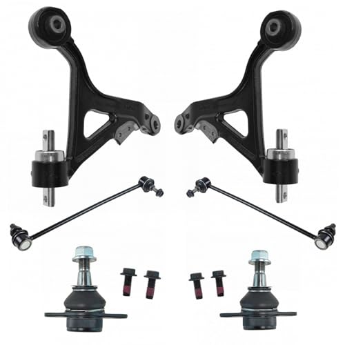 TRQ Front Suspension Kit Ball Joint Control Arm Sway Bar Stabilizer Link Compatible with 2007-2009 Volvo S60