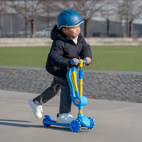 Image of Jetson Character Kids Kick Scooter, LED Lights on Stem & Light-Up Wheels, Lightweight Frame, Height-Adjustable Handlebar, Lean-to-Steer System, Easy-Fold Mechanism