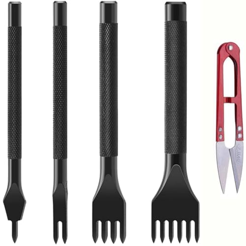 DIY Crafts Alloy Stainless Steel 4pcs 1/2/4/6 Prong Lacing Diamond Stitching Chisel Hole Punches Tool,Sharp Pricking Iron Leather Craft Tool Sets DIY Handwork (8 Pcs Set) (B0CZSXSNNY) Amazon Price History, Amazon Price Tracker