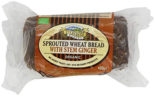 Sunnyvale Sprouted Organic Wheat and Stem Ginger 400 g (Pack of 4)