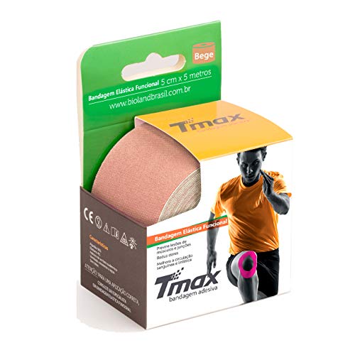 Tmax Tape Fita De Kinésio 5M X 5Cm Bege