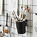 Kaforise15-Piece Wire Grid Panel Accessories Set, 10 Black Hanging Cups and 5 Stainless Steel Hooks, Wall Organizer for Art Supplies, Pen Holder, Vertical Garden Planter, Craft Room Storage