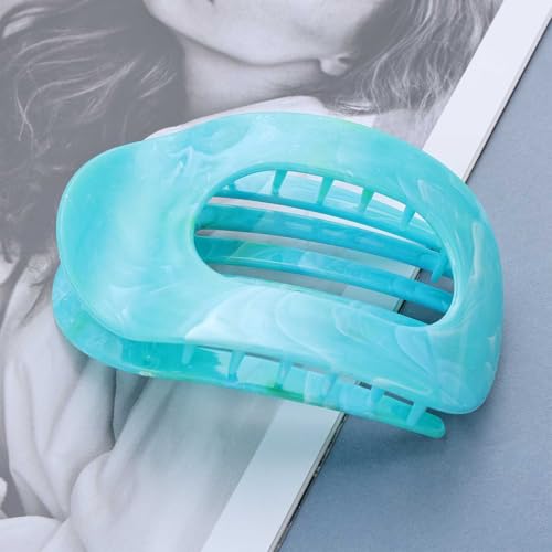 Pinza plana para cabello azul turquesa miniatura 4