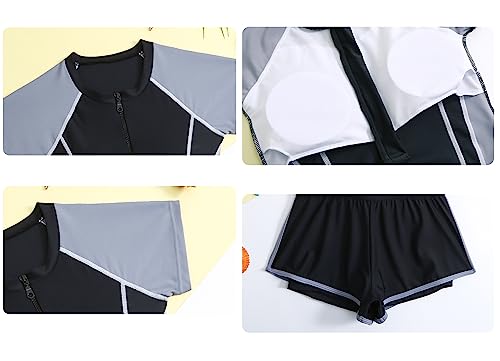 Image of KORADI Girls Swimsuits Rash Guard Swim Set Kids Two-Piece Bathing Suits Teen Swimwear Beach Shorts Sun Protection Swim Shirts