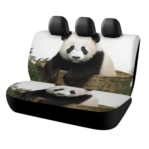 Protection de siège arrière pour chien panda durable et tapis de voiture imperméable SUV
