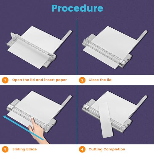 Cortador de papel - Aparador para papel A5, fotos, cartões postais e cartões comemorativos - Slider