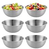 Contenu : Six Cul De Poule Inox, chacun d'un diamètre de 22,5 cm et d'une capacité de 2100 ml. Nos bols en acier inoxydable sont gradués pour une gestion facile du volume de vos aliments.