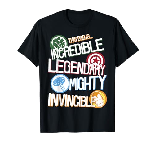 T-shirt Avengers Marvel graphisme Papa coton bleu marine vetement 2XL