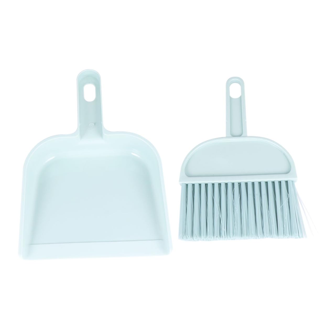 HOUDERCO 2Sets Mini Broom and Dustpan Set for Pet Cleaning Durable Blue Cleaning Tools for Hamster and Animal Cages Convenient Storage with Buckle Handle