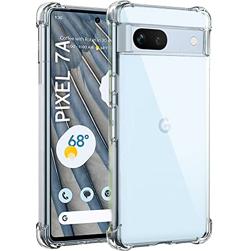 Image of TheGiftKart Crystal Clear Back Cover Case for Google Pixel 7A | 360 Degree Protection | Shock Proof Design | Transparent Case Cover for Google Pixel 7A (PC & TPU, Transparent Bumper)