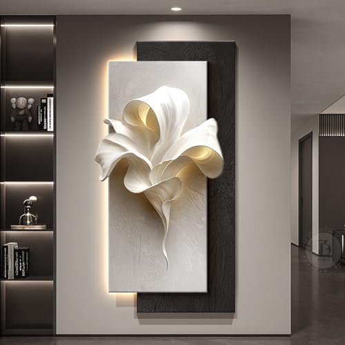 YXLLGS LED Cuadros Decorativos, Cuadros Salon, Decoración Pared, Activado por Voz, Ideal para la Entrada, el Vestíbulo, el Pasillo y el Dormitorio(50x100cm/19x39in)