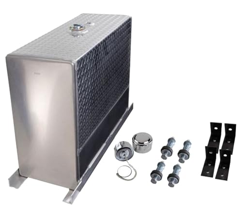 50 Gallon Hydraulic Oil Fluid Tank - 34 x 13 x 26 Inch Aluminum Upright Reservoir with Hardware Kit & Sight Gauge Replaces A4000 WAAA4000B UR50A 762.50351326 HM50GUA XXA4000