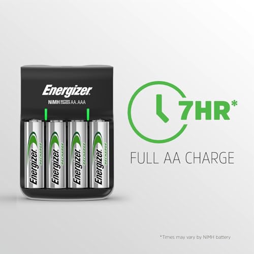 Energizer Recharge Basic Battery Charger, Versatile Rechargeable AAA and Rechargeable AA Batteries Charger, 2 AA Batteries Included, Charges in 7 Hours - image 3