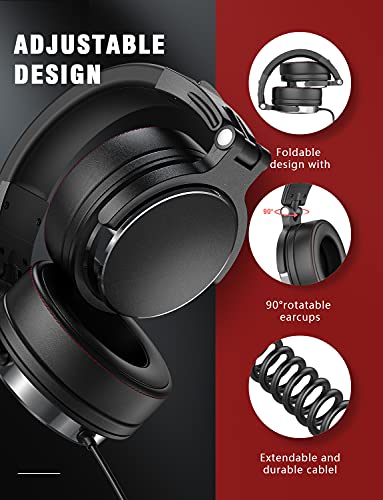 Over-Ear Dj Headphones, Prefessional Studio Monitor Mixing Dj Headset With Stereo Sound For Electric Drum Piano Guitar Amp, 50Mm Neodymium Drivers #TOP4
