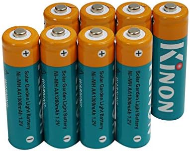 Batterie Ricaricabili Kinon AA 1.2V NiMH - 8 Pezzi 1300mAh Per Luci Solari Da Giardino - Foto 9