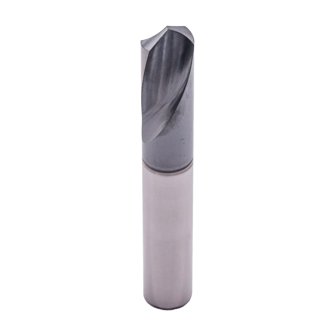 Solid Carbide Spotting Drill Set(2Pcs, 3/8" Spot Drill), AlTiN Coated, 2 Flute, 120 Degree, 3/8" Shank Dia, 1" Flute Length, 2-1/2" Overall Length For Milling Alloy Steel, Hardened Steel, Iron, Copper