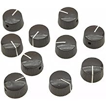 Dopro 10pcs Brown Vintage Barrel Guitar Amplifier Knob Round Knobs with Set Screw