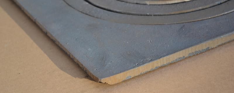 SEZAM Placa de fundición para horno con 2 agujeros, 62 x 32 cm, placa de carbón de hierro fundido gris