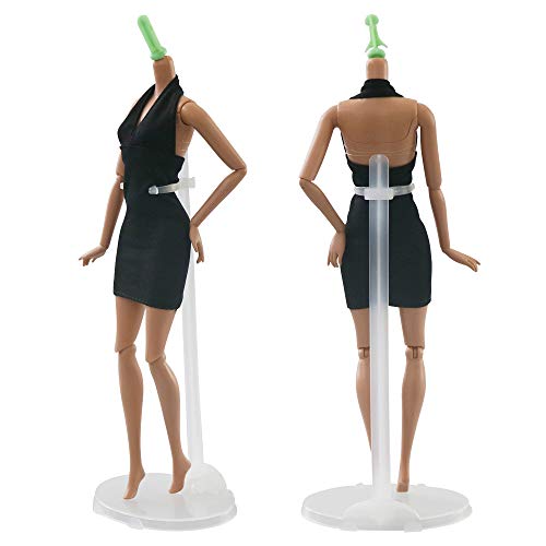 Image of UCanaan 10 Pcs Doll Stands Display Holder for 11.5 Inch Dolls White Transparent Model Support Frame Prop Up Girl Dolls Suitable for 11.8'' 1 /6 Dolls Accessories