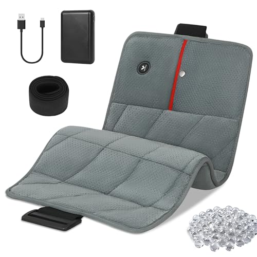 Portable Heating Pad with Battery, Weighted Heating Pad with 3 Heat Levels, Electric Cordless Heat Pad for Back, Neck, Shoulder, Abdomen, Leg, 12'x24', Indoor & Outdoor Travel, Gifts for Women Men