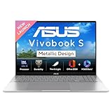 ASUS Vivobook S16, Intel Core Ultra 5 225H, 16GB RAM, 512GB SSD, FHD+ 16", Windows 11, Office Home 2024, Cool Silver, 1.7Kg, S3607CA-RP065WS, Intel Arc iGPU, M365 Basic (1Year)* Metallic Design Laptop