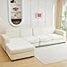 Disayu Sofa Covers Couch Covers for Sofa Pet Friendly Couch Cushion Covers Universal Sofa Covers Washable Stretch Slipcovers for Sectional Sofa (Texture Ivory White,Large Single Seat Cover)