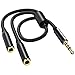 Produktbild NOLYTH Kopfhörer Audio Adapter Audio Y Splitter Kabel, 3.5mm Stecker auf 2X 3.5mm Buchsen Audio Klinke Adapter Stereo Kopfhörer Adapter für Kopfhörer/Tablet/Smartphones/Lautsprecher/PC/MP3 Player