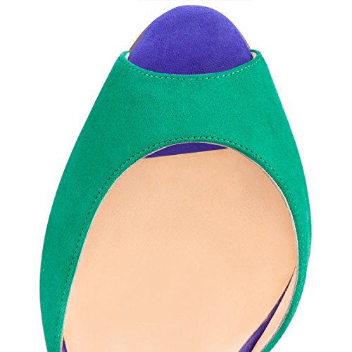 Richealnana Women's Fringe Ankle Strap Peep Toe Heeled Sandals Stiletto Heel Party Prom Shoes2