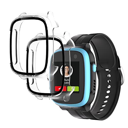2 Stück Hülle für XPLORA X5 Play mit Schutzfolie, Full Hard Ultra-Thin Scratch Resistant Bumper Schutzhülle für Smartwatch Zubehör für Kinder Jungen Mädchen Cover
