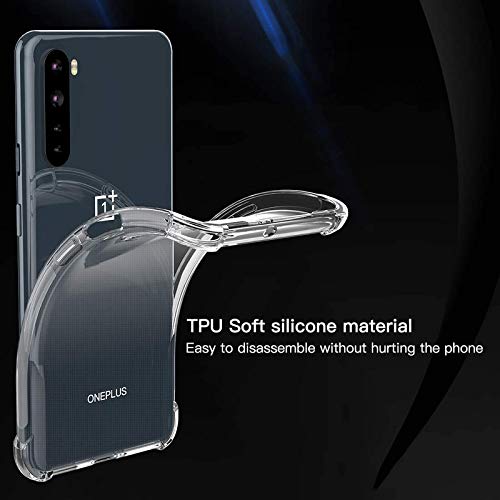 Image of Bumper Transparent (Drop Protection) with Anti Dust Plugs Shockproof Slim Back Cover Case for OnePlus Nord