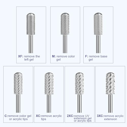 Kit de 7 brocas de pulido para uñas con forma barril miniatura 5