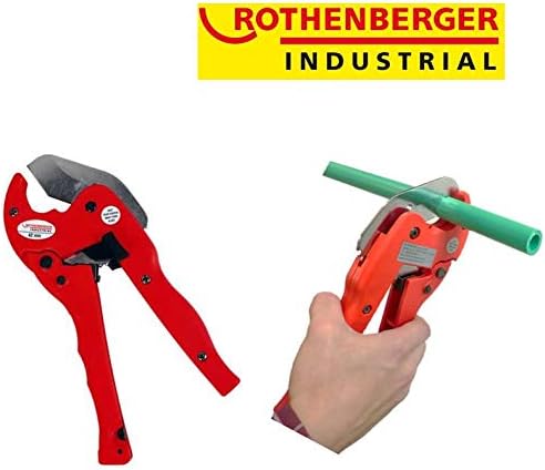 ROTHENBERGER Industrial Premium Plastic Pipe Shears up to 42 mm incl. Stainless Steel Blade and Safety Handle