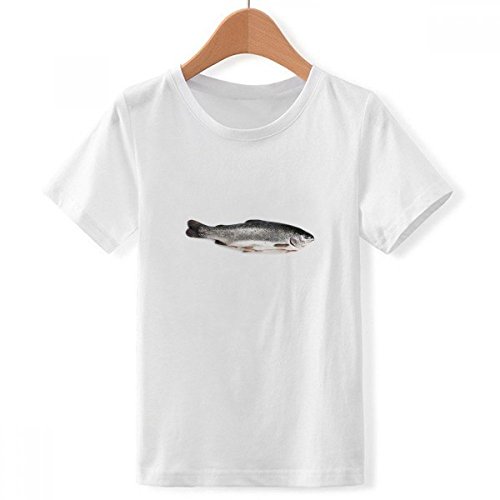 T-Shirt Poisson Frais Gris avec Motif Océan Multicolore 3XL