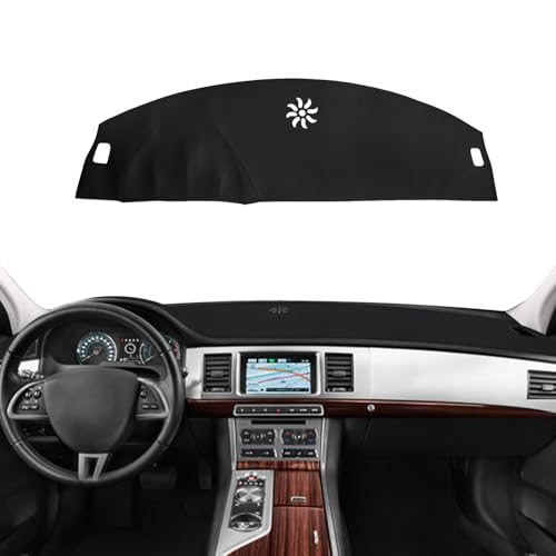 Lantiverse Leather Dash Cover Accessories for Jaguar XF 2008 2009 2010 2011 2012 2013 2014 2015, Dash Mat Dashboard Cover and Interior Dash Covers