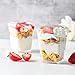 Kucoele 50 Pack 5 oz Plastic Dessert Cups with Lids and Spoons, Clear Parfait Cups Pudding Cups Mini Party Serving Cups for Appetizer Fruit Yogurt Ice Cream