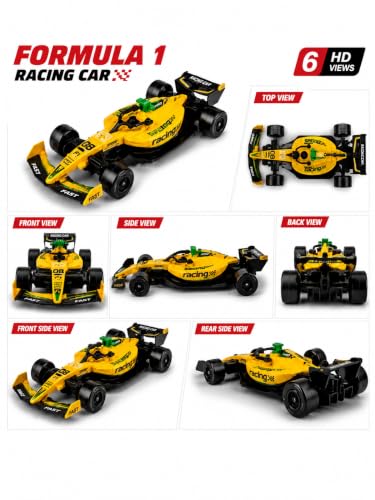 Image of McLaren MCL38 F1 Inspired Die-Cast Pull Back Racing Car Toy, 1:36 Scale Metal Formula Race Car Model, Realistic Motorsport Collectible Vehicle for Kids 3+ Years, Boys & Racing Fans (Yellow)