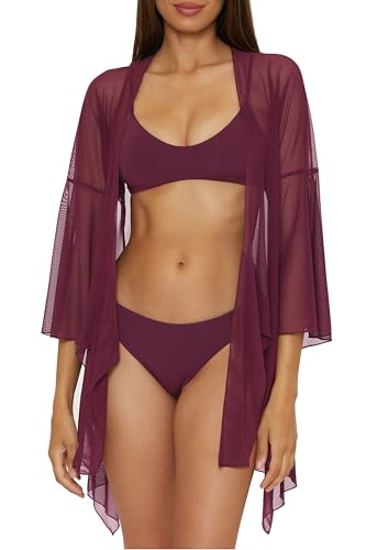 BECCA womens Muse Mesh Tunic, Casual, Sheer, Beach Cover Ups for Women3