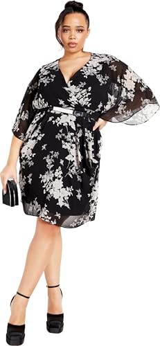 City Chic Women's Plus Size Bouquet Mini Dress