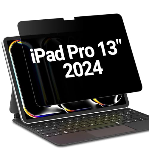 Image of FILMEXT Privacy Screen Protector for Ipad Pro 13 inch inch M5 M4(8th /7th Generation,2025 /2024) Model A3360 A3361 A3362 A2925 A2926 A3007, PET Anti Spy Blue Light Screen Filter