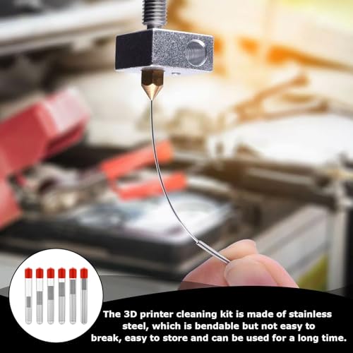60 Stück Düsenreinigungsnadeln,Düsenreiniger,3d Drucker Reinigungsset,Nozzle Cleaning Kit, Cleaning Tool Kit Nadeln,Edelstahl-Düsenreinigung 0,15/0,2/0,25/0,3/0,35/0,4 Mm,Fur Reinigung Von 3d-Druckern – Bild 5
