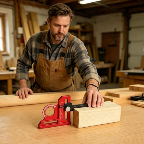 Réglet de profondeur pour scie à table avec ajustement d'angle précis